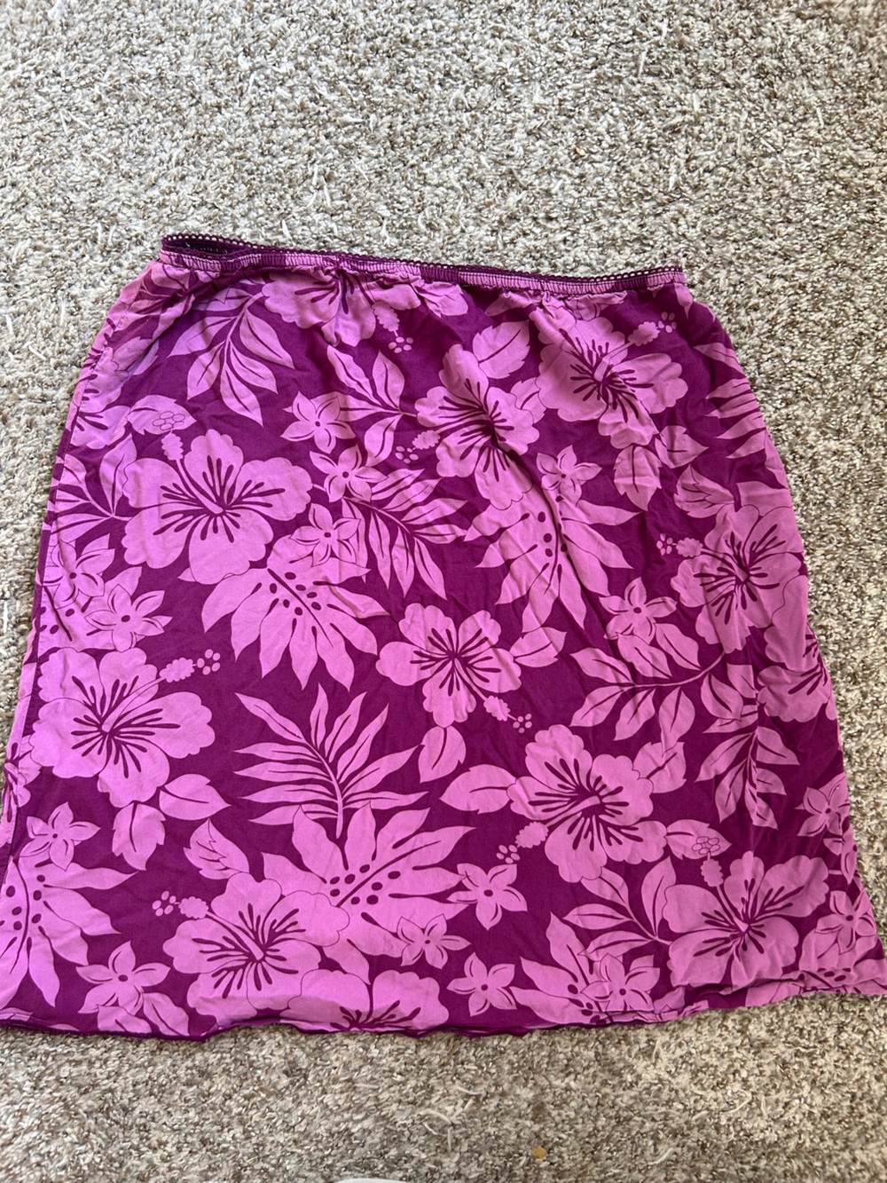 Vintage Roxy Floral Purple Mini Skirt Stretch Casual Comfy Beach Y2K Vacation